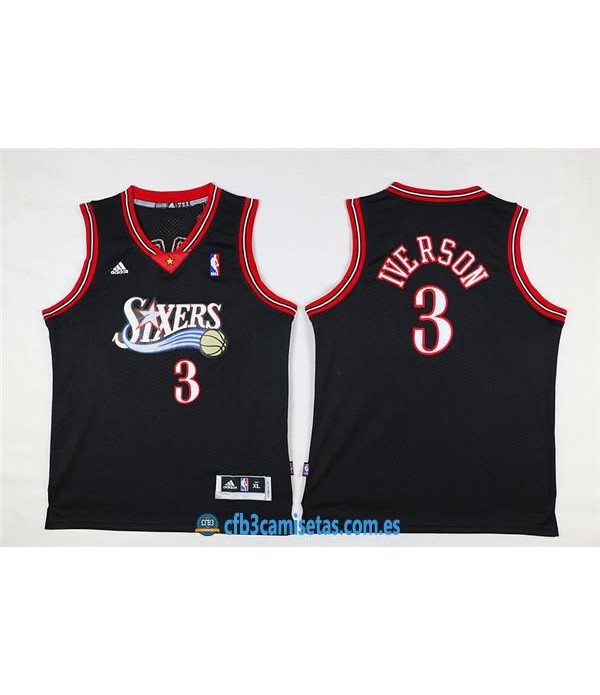CFB3-Camisetas Allen Iverson Philadelphia 76ersNI...