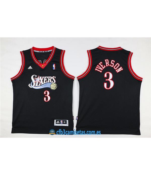 CFB3-Camisetas Allen Iverson Philadelphia 76ersNIÑOS