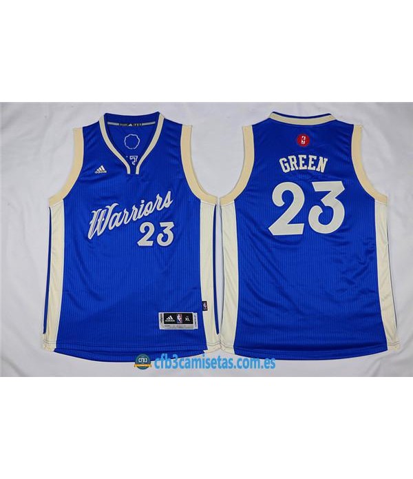 CFB3-Camisetas Draymond Green Golden State Warriors Azul BlancaNIÑOS