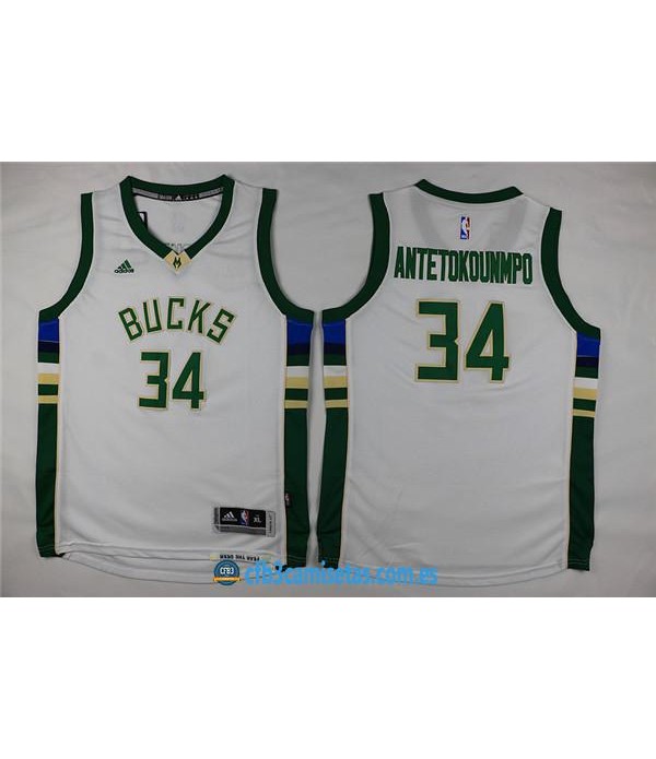 CFB3-Camisetas Giannis Antetokounmpo Milwaukee Buc...