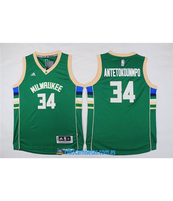 CFB3-Camisetas Giannis Antetokounmpo Milwaukee Buc...