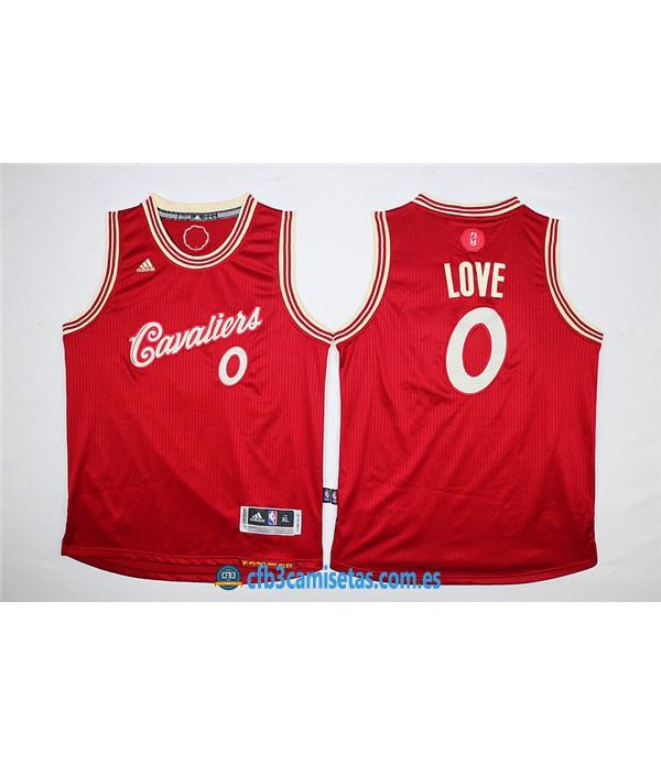 CFB3-Camisetas Kevin Love Roja Blanca Cleveland Ca...