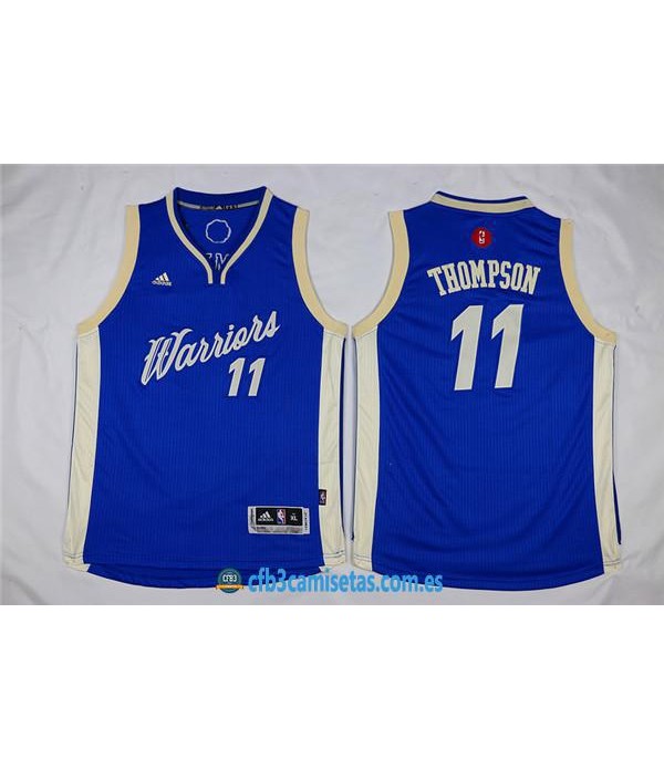 CFB3-Camisetas Klay Thompson Golden State Warriors Azul BlancaNIÑOS