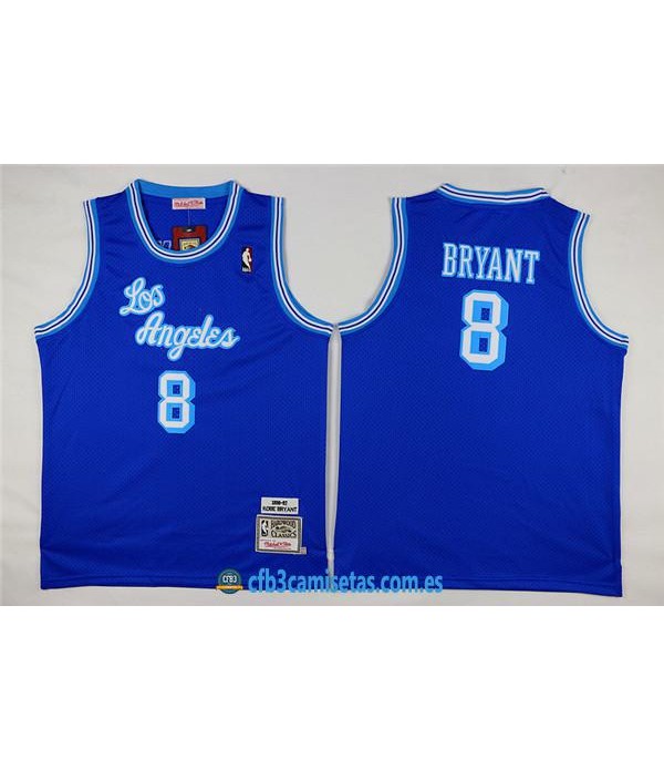 CFB3-Camisetas Kobe Bryant 8 Lakers Azul NIÑOS