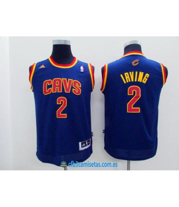 CFB3-Camisetas Kyrie Irving Azul Cleveland CavaliersNIÑOS