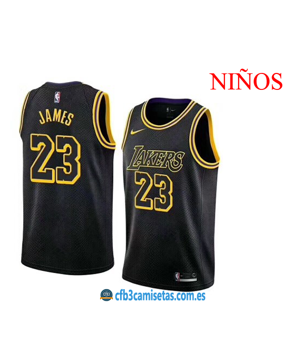 CFB3-Camisetas LeBron James LA Lakers City Edition NIÑOS