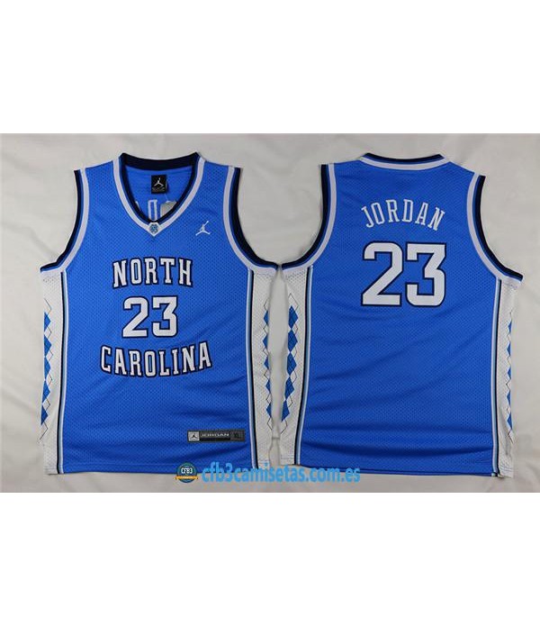 CFB3-Camisetas Michael Jordan North California AzulNIÑOS
