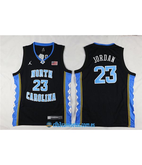 CFB3-Camisetas Michael Jordan North California Neg...