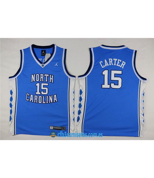 CFB3-Camisetas Vince Carter North California AzulN...