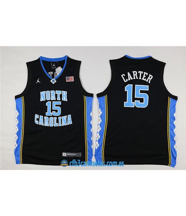 CFB3-Camisetas Vince Carter North California Negra...