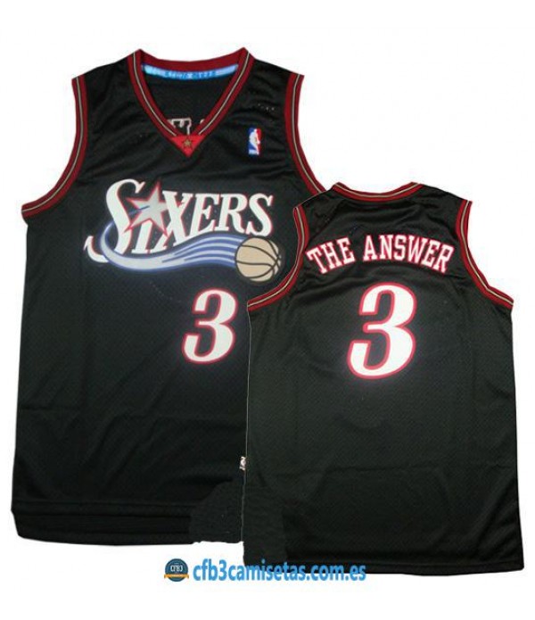 CFB3-Camisetas Allen Iverson The Answer Philadelphia 76ers