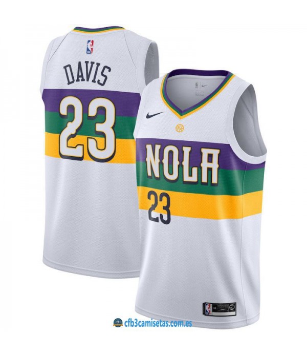 CFB3-Camisetas Anthony Davis New Orleans Pelicans 2018 2019 City Edition