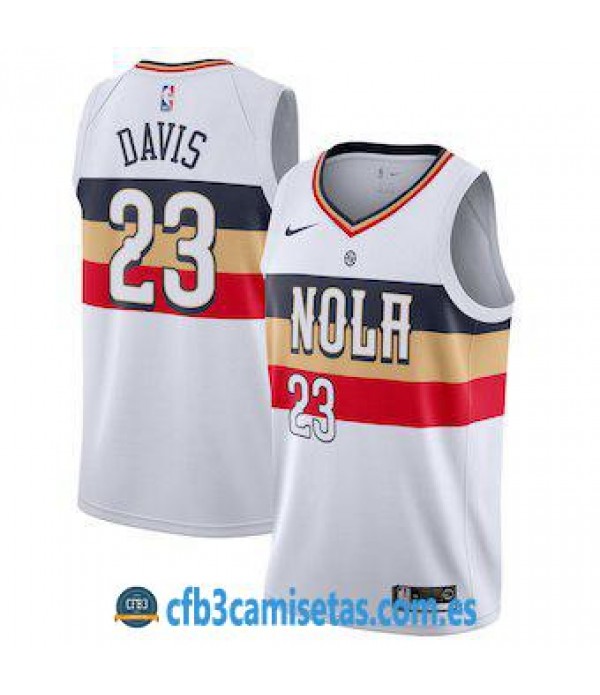 CFB3-Camisetas Anthony Davis New Orleans Pelicans 2018 2019 Earned Edition