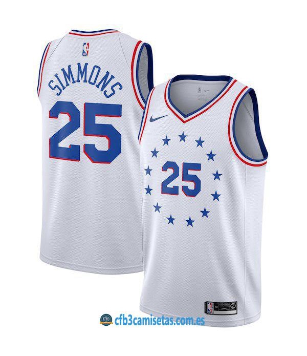 CFB3-Camisetas Ben Simmons Philadelphia 76ers Earned Edition