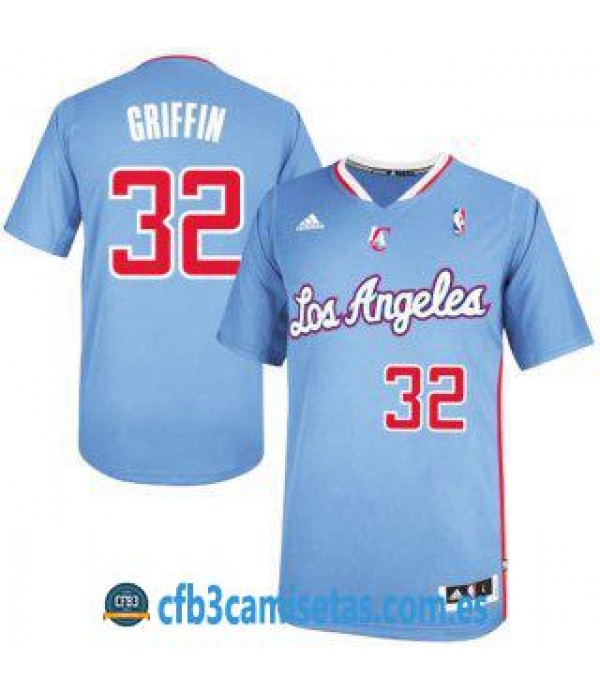 CFB3-Camisetas Blake Griffin Los Angeles Clippers Azul claro