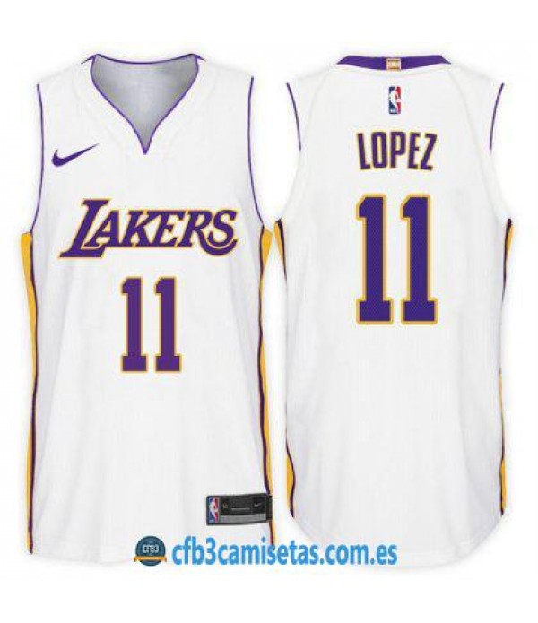 CFB3-Camisetas Brook Lopez Los Angeles Lakers Association