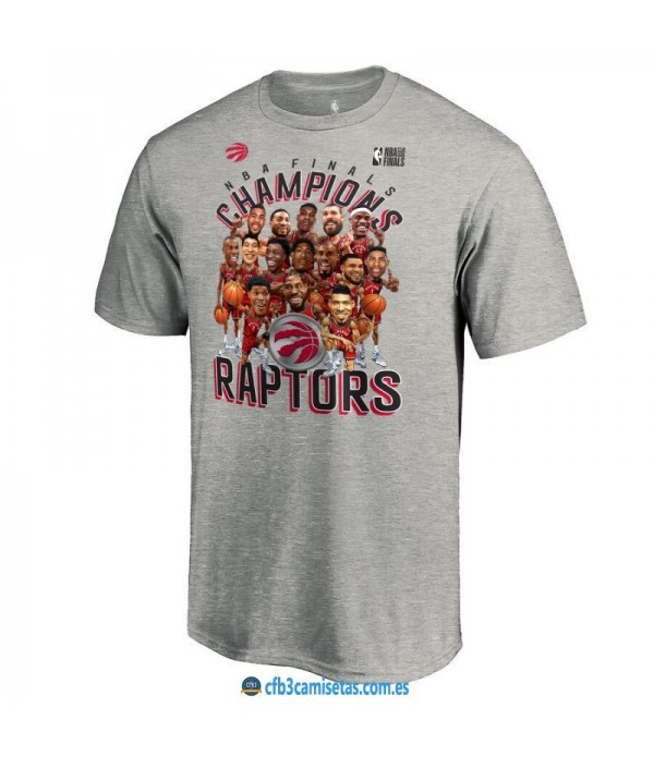 CFB3-Camisetas Camiseta Toronto Raptors 2019 NBA Champions Grey