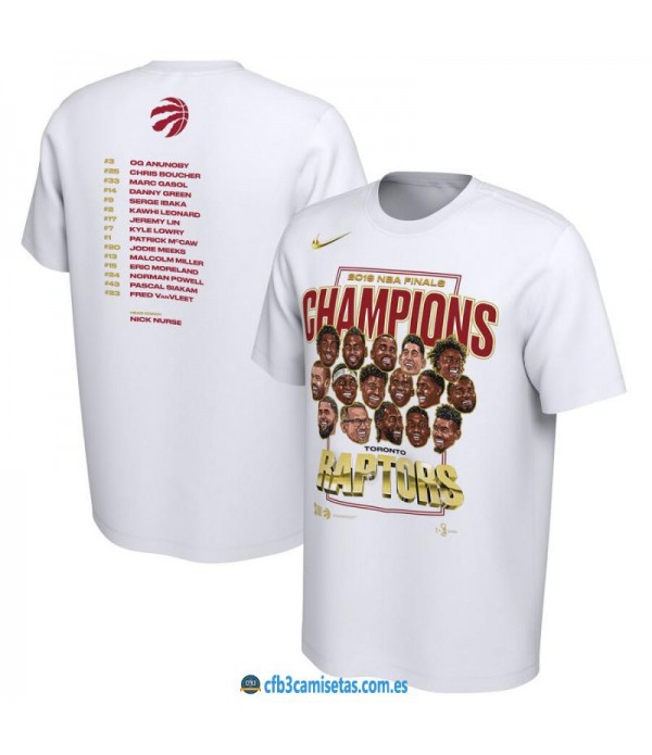 CFB3-Camisetas Camiseta Toronto Raptors 2019 NBA Champions White