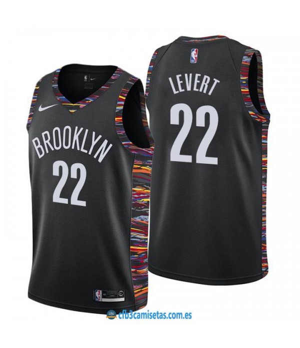 CFB3-Camisetas Caris LeVert Brooklyn Nets 2018 2019 City Edition