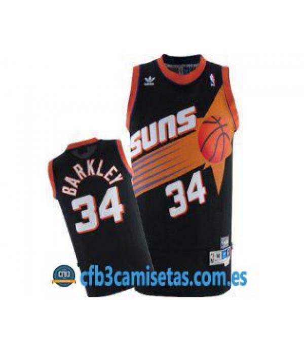 CFB3-Camisetas Charles Barkley Phoenix Suns Negra