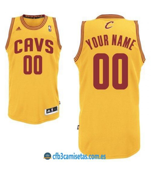 CFB3-Camisetas Cleveland Cavaliers gold PERSONALIZABLE