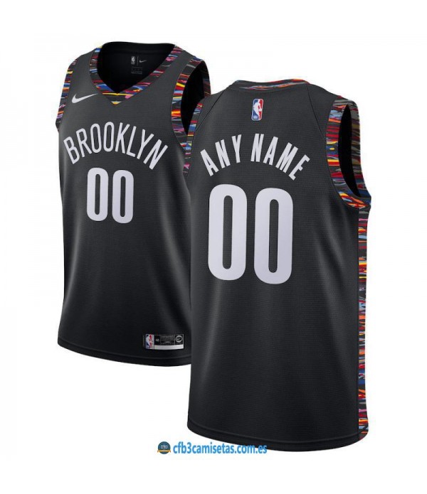 CFB3-Camisetas Custom Brooklyn Nets 2018 2019 City Edition