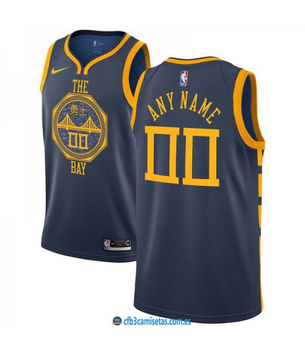 CFB3-Camisetas Custom Golden State Warriors 2018 2...