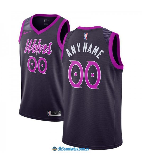 CFB3-Camisetas Custom Minnesota Timberwolves 2018 2019 City Edition