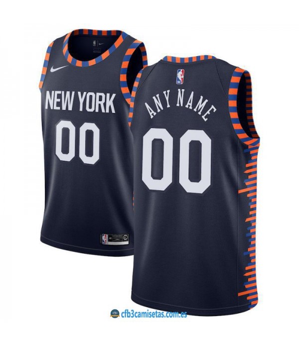 CFB3-Camisetas Custom New York Knicks 2018 2019 Ci...