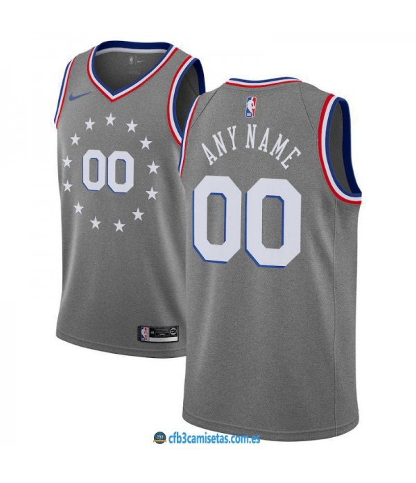 CFB3-Camisetas Custom Philadelphia 76ers 2018 2019...