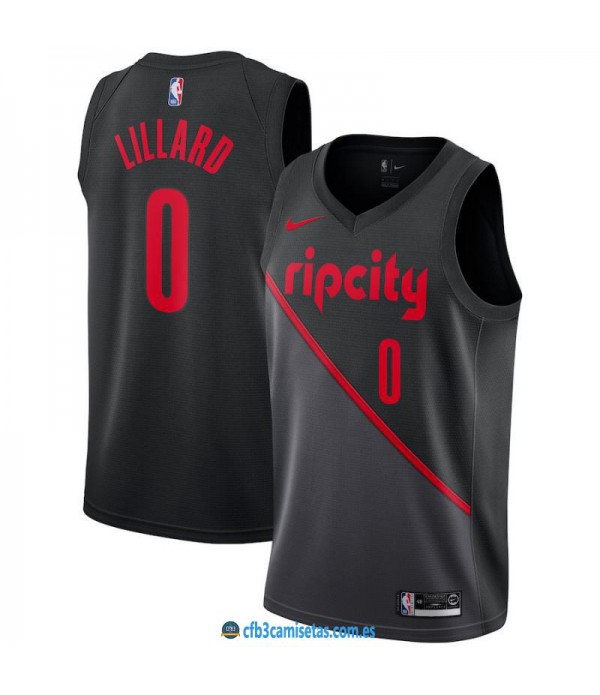 CFB3-Camisetas Damian Lillard Portland Trail Blazers 2018 2019 City Edition