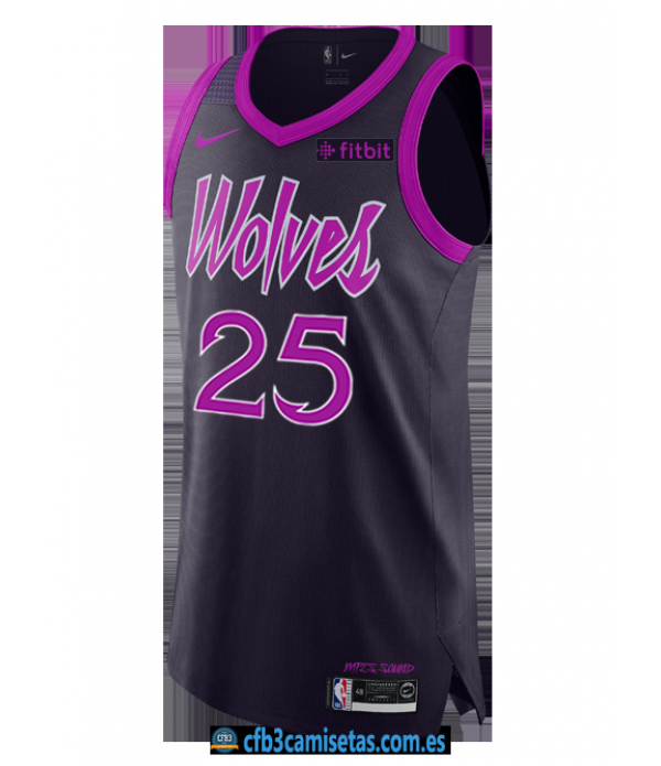 CFB3-Camisetas Derrick Rose Minnesota Timberwolves 2018 2019 City Edition