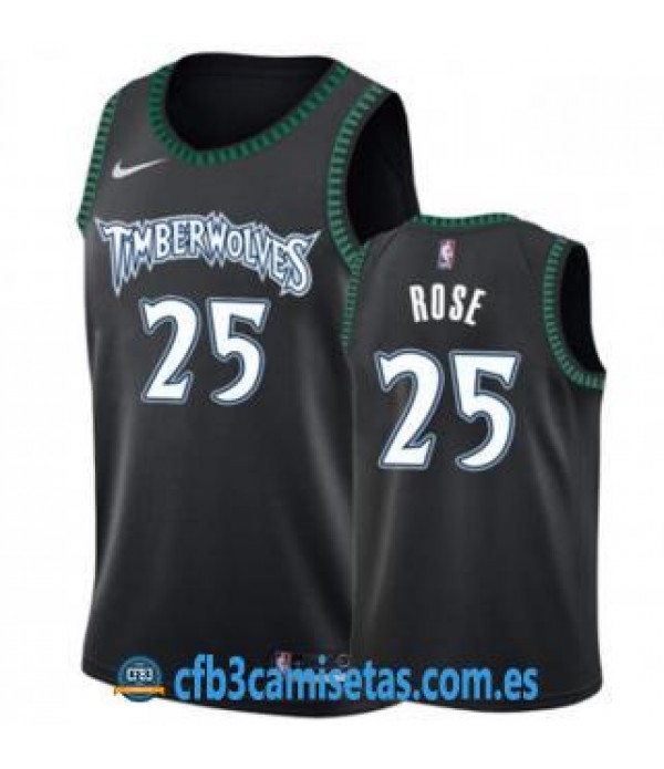 CFB3-Camisetas Derrick Rose Minnesota Timberwolves Hardwood Classics