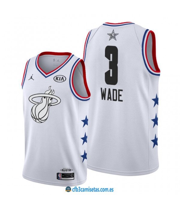 CFB3-Camisetas Dwyane Wade 2019 All Star White