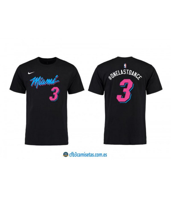 CFB3-Camisetas Dwyane Wade Miami Heat 2019 #OneLas...