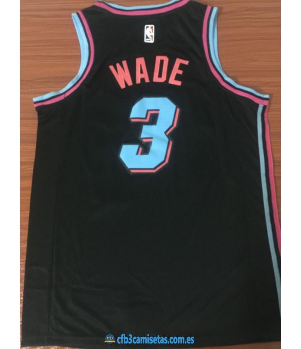 CFB3-Camisetas Dwyane Wade Miami Heat City Edition