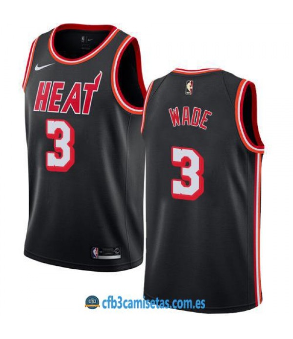 CFB3-Camisetas Dwyane Wade Miami Heat Classic Edit...