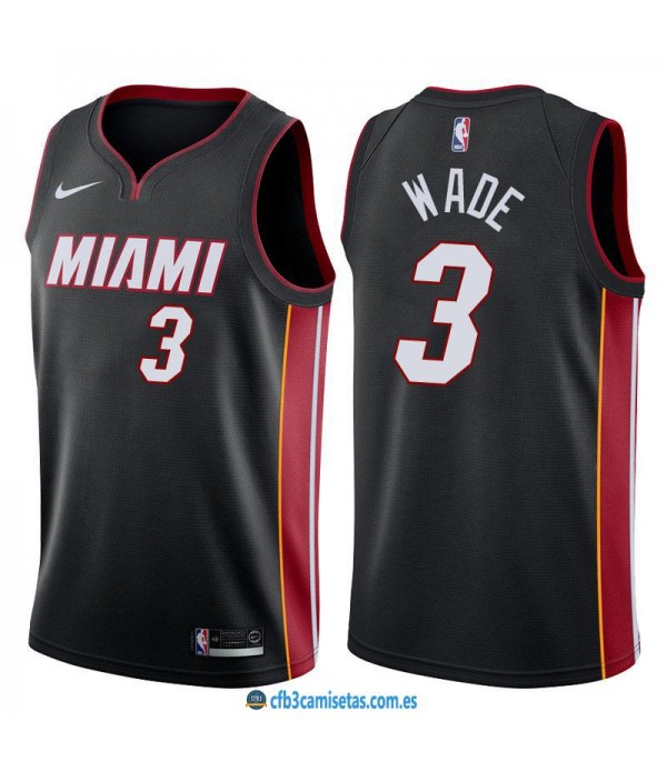 CFB3-Camisetas Dwyane Wade Miami Heat Icon