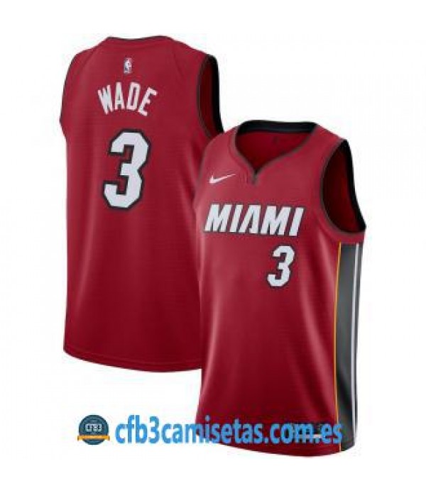 CFB3-Camisetas Dwyane Wade Miami Heat Statement Ed...