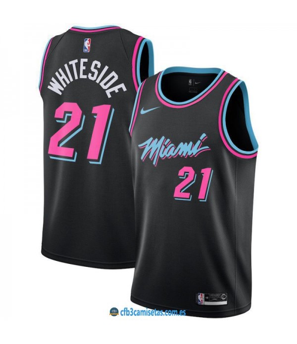 CFB3-Camisetas Hassan Whiteside Miami Heat 2018 20...