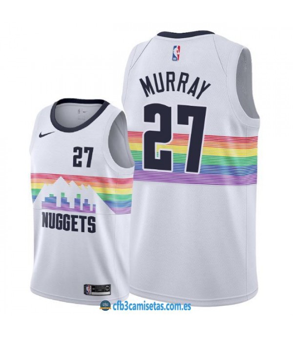 CFB3-Camisetas Jamal Murray Denver Nuggets 2018 2019 City Edition