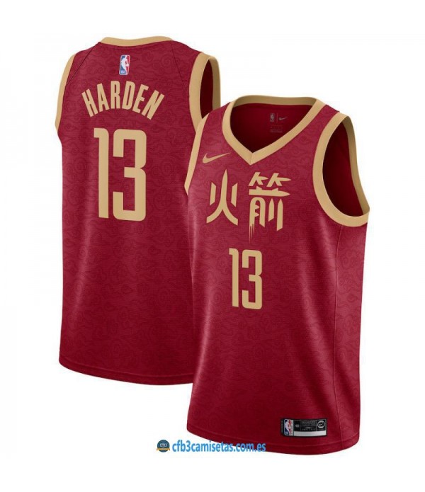 CFB3-Camisetas James Harden Houston Rockets 2018 2019 City Edition