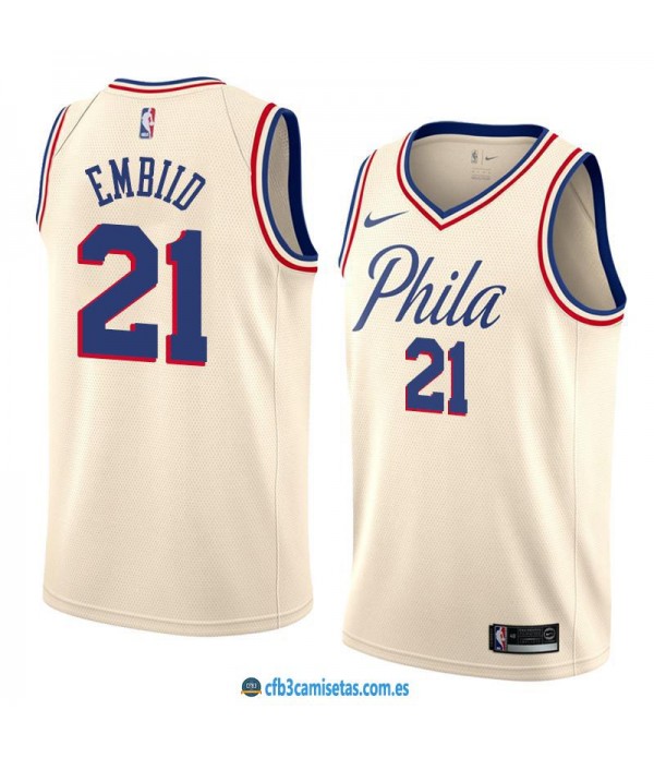 CFB3-Camisetas Joel Embiid Philadelphia 76ers City...