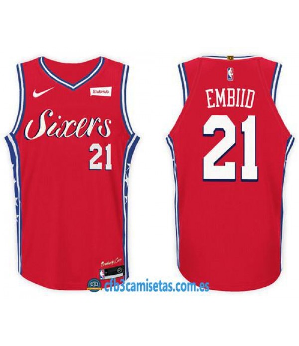 CFB3-Camisetas Joel Embiid Philadelphia 76ers Statement