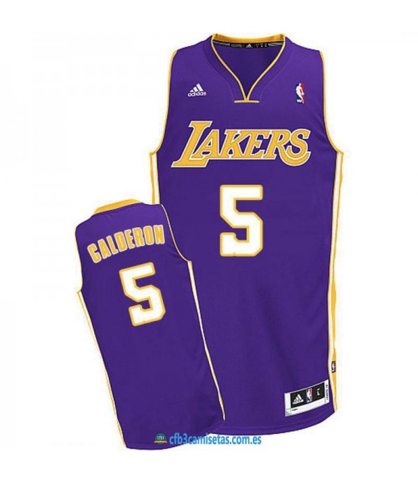 Cúal Estribillo Productivo Camisetas CFB3-CamisetasJosé Manuel Calderon Los Angeles Lakers Morada  baratas