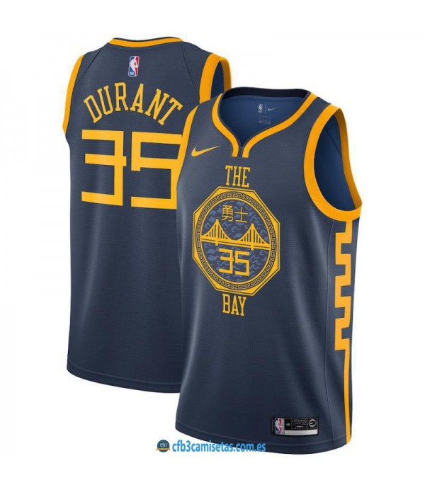 CFB3-Camisetas Kevin Durant Golden State Warriors 2018 2019 City Edition