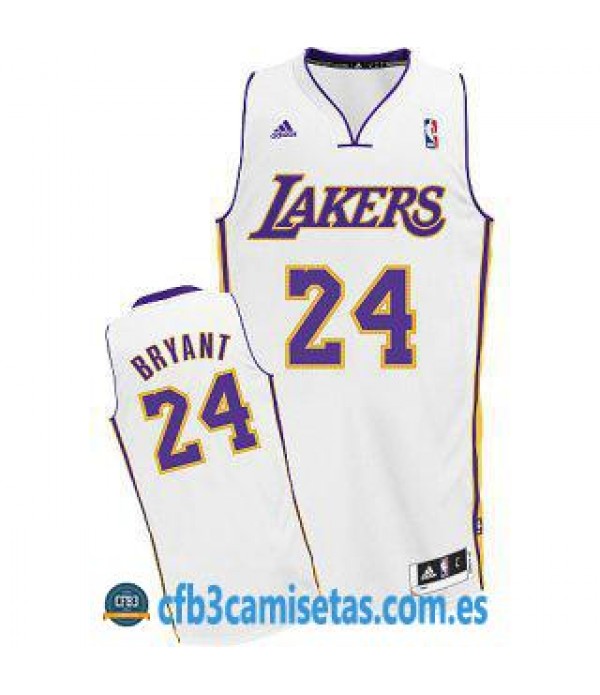 CFB3-Camisetas Kobe Bryant Los Angeles Lakers Blanca