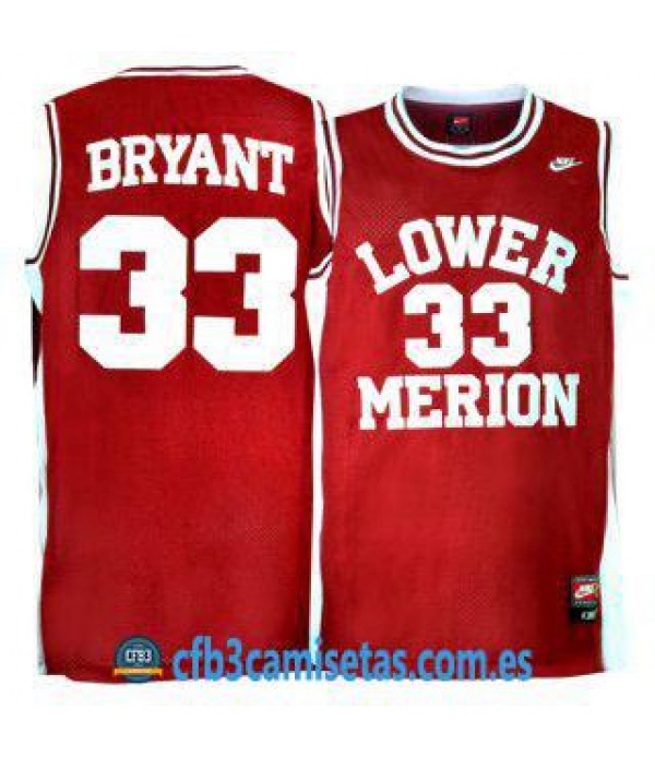 CFB3-Camisetas Kobe Bryant Lower Merion Roja