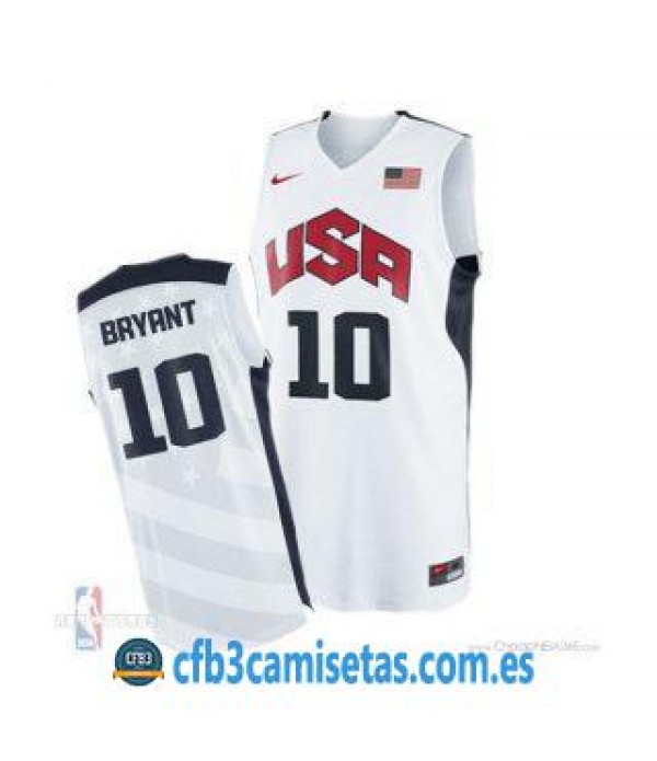 CFB3-Camisetas Kobe Bryant Selección USA 2012 Blanco