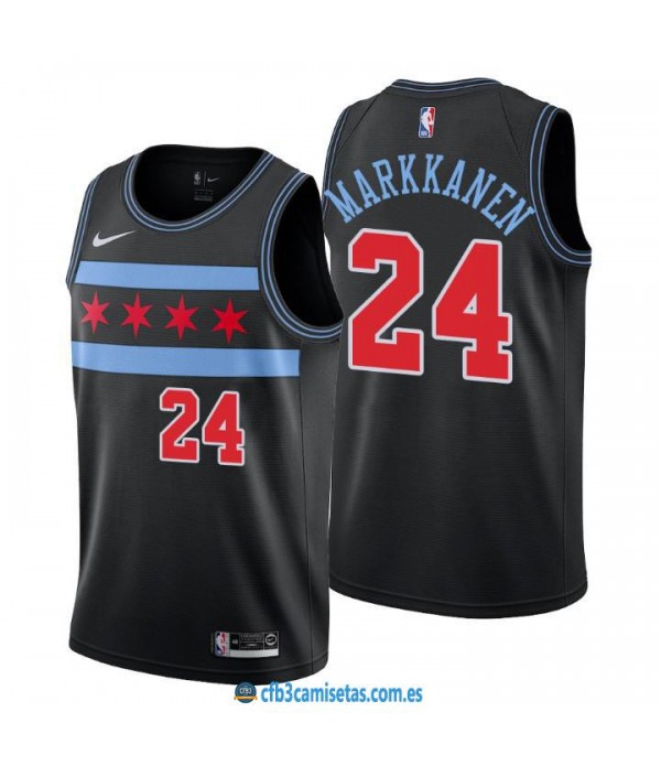 CFB3-Camisetas Lauri Markkanen Chicago Bulls 2018 2019 City Edition